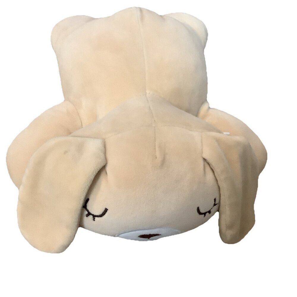 Puppy Dog Plush Laying Down Sleeping Squishy Stuffed Velour 1616 Holdings 14”.
